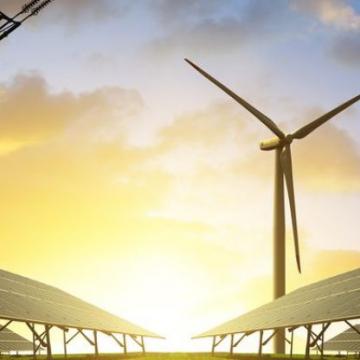 solar panels and windmills